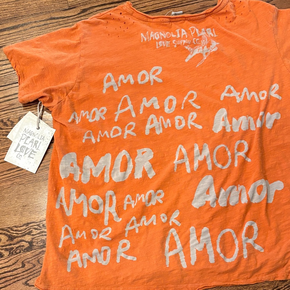 Magnolia Pearl Vibrant Orange Amor Tee
